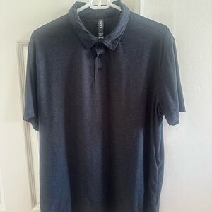 Vuori Men's Polo in Dark Charcoal Black